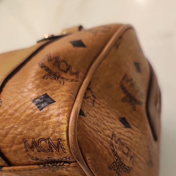 MCM Cognac Visetos Satchel-Stunning Preloved Bag! Check Out Those MCM Charms! - Picture 12 of 16